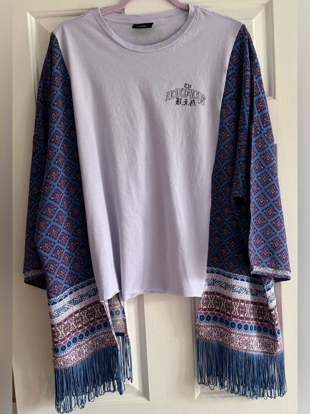 Custom Upcycled NOTORIOUS BIG Biggie Poncho Top OSFM